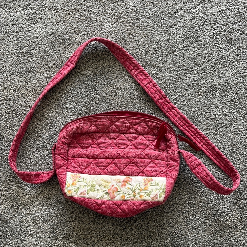 Quilted Pink Floral Crossbody Bag by Naples Bag Co